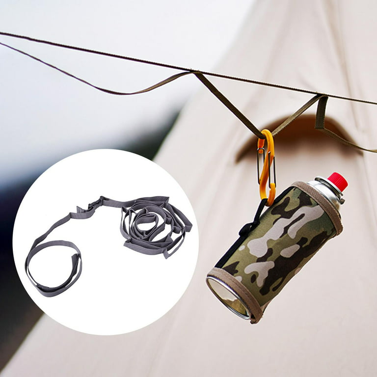 Sbyojlpb Portable Clothesline for Camping/Backyard/RV,Durable Wild Travel Portable Windproof Elastic Clothesline Clips Hanger, Adult Unisex, Size: One
