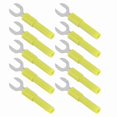 thumbnail image 5 of 10 Pack Fork Spade Wire Connectors, Brass Y-Type Banana Plugs, 6mm/0.2in Size, 4mm/0.2in Hole, 30Vac 60Vdc Max, 10A Yellow, 5 of 5