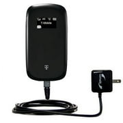 Gomadic Intelligent Compact AC Home Wall Charger suitable for the T-Mobile 4G Mobile Hotspot - High output power with a convenient, foldable plug desi