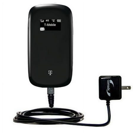 Gomadic Intelligent Compact AC Home Wall Charger suitable for the T-Mobile 4G Mobile Hotspot - High output power with a convenient, foldable plug desi