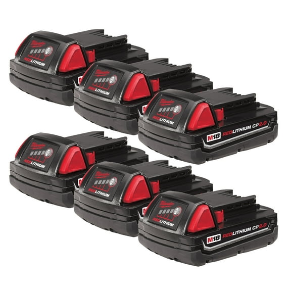 Milwaukee 48-11-1820 18V 2.0Ah Lithium Battery Pack (6 Pack)