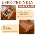 thumbnail image 3 of King Size Upholstered Platform Bed Frame, Bed Frame with Storage, Velvet Headboard with Built-in Nightstands & Drawers, No Box Spring Needed, Wooden Slats Support, Noise-Free, Easy Assembly, Orange, 3 of 8