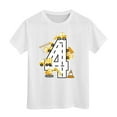 thumbnail image 3 of Boys Tshirts Police Car Graphic Short Sleeve Crewneck Summer Play Top Boys' Tops White 10-11 Years, 3 of 5