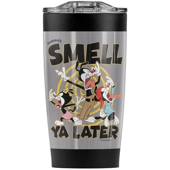 Animaniacs Smell Ya Later Stainless Steel Tumbler 20 oz Coffee Travel Mug/Cup, Vacuum Insulated & Double Wall with Leakproof Sliding Lid | Great for Hot Drinks and Cold Beverages