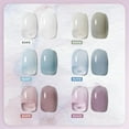 thumbnail image 2 of Esmalte de uñas en gel GAOY Mizzle Jelly, blanco lechoso, azul, gris y morado, 2 of 6