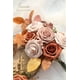 thumbnail image 4 of Flores artificiales Floroom, 25 uds., rosas artificiales de espuma de colores degradados de color naranja quemado de aspecto Real con tallos para ramos de boda DIY, 4 of 5