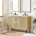 thumbnail image 2 of Modway Chaucer 48" Double Sink Bathroom Vanity in Oak White, 2 of 17