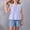 Blue, variant on Rvasteizo Toddler Outfits Girl Bow Sleeveless Top Elastic Waist Shorts 0-6Years