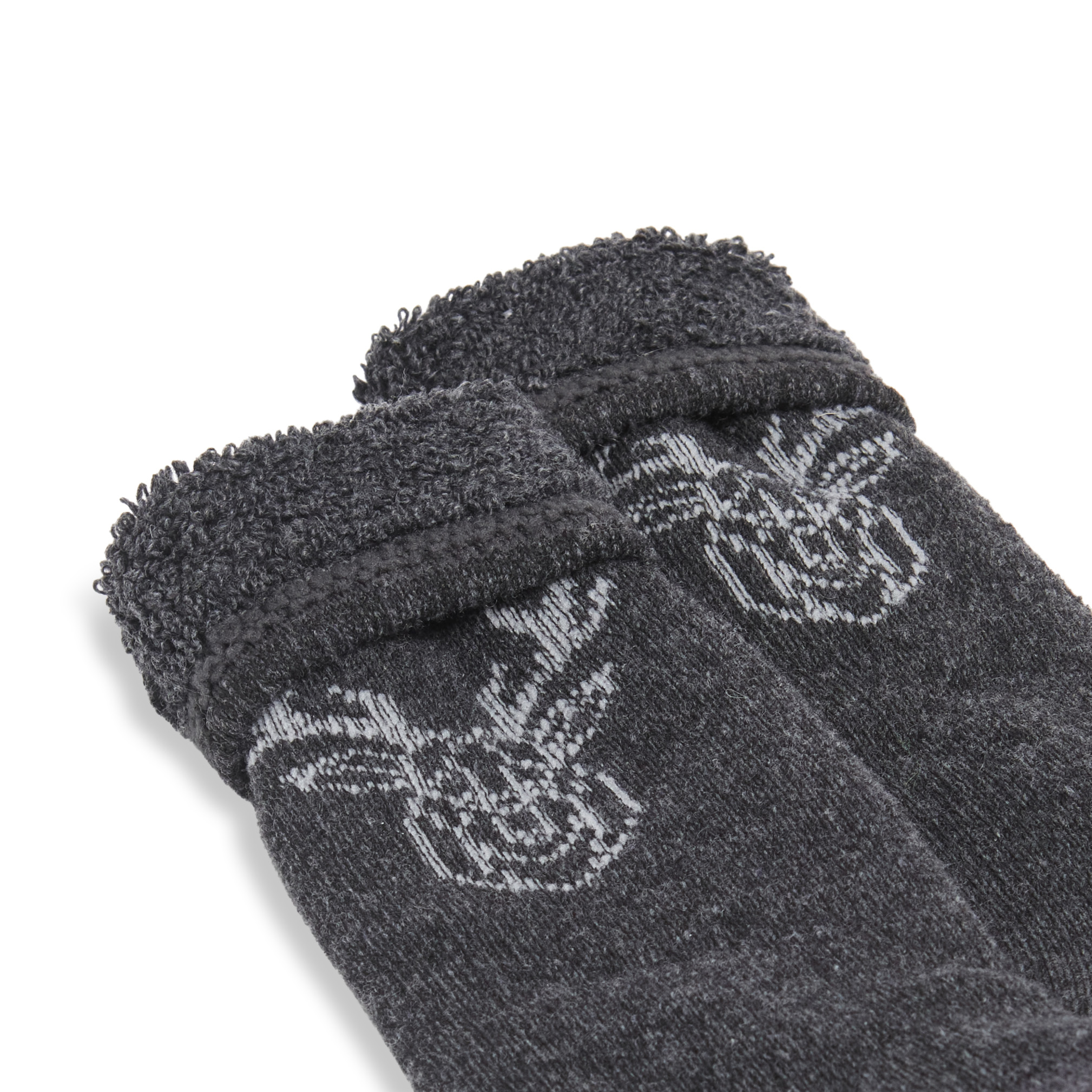 Polar Heat Nanuuq Wool Crew Socks, Cushioned Socks for Men, Charcoal, 3 Pairs