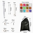 thumbnail image 2 of 135-Piece DIY Epoxy Resin Craft Kit: 7 Silicone Molds, Gold/Silver Ear Hooks & Closed Rings, Straws, Stirring Rods, Spoons, 12-Color Glitter Set – Flexible, Reusable Molds for Jewelry Making, Home, 2 of 5