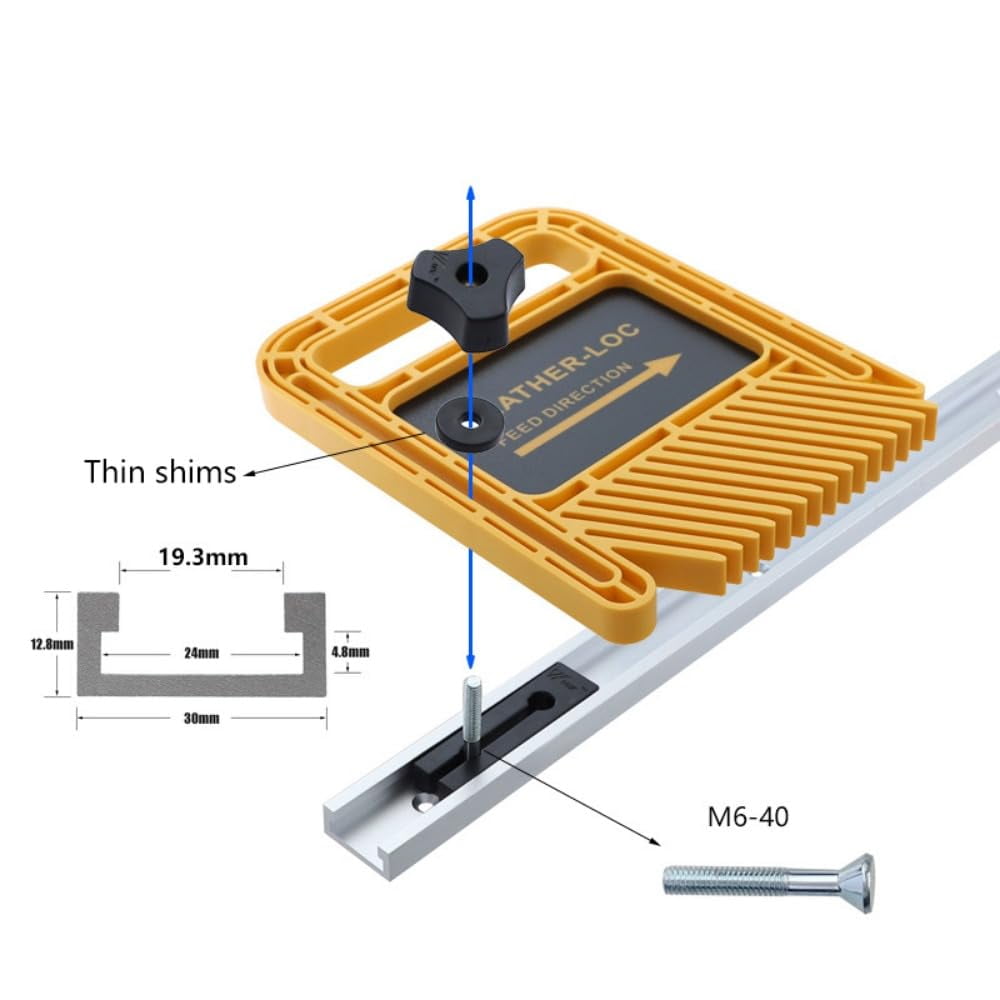 Lengthened Double Feather Boards 160mm Adjust Featherboards Safety for Table Saw Router Table Band Saw T Slot Miter Track