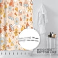 thumbnail image 3 of Long Shower Curtain - 84Inch, Water Resistant Polyester Fabric Bathroom Shower Curtain, Retro Mid Century Shower Curtain Machine Washable for Home Bathtubs Decor, 3 of 5