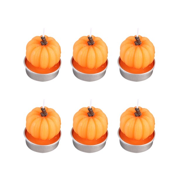 Velas de fantasma de Halloween AJKSFHIU, velas aromáticas de Halloween, mini velas de fantasma de calabaza, decoraciones, suministros para fiestas de Halloween, velas de calabaza, velas de plástico