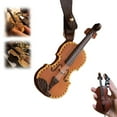 thumbnail image 1 of Ctnporpo Crafted Leather Violin & Keychain Miniature Musical Instrument Keychain Style Leather Keychain Hanging Ornaments​​, 1 of 6