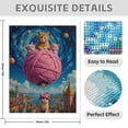thumbnail image 3 of Diamond Art Kit for Adults, Cats Yarn Fantasy Sky Cityscape Diamond Painting for Adults Beginners, 5D DIY Diamond Art Painting Kits, Colorful Diamond Painting Craft for Home Decor 12x16, 3 of 7