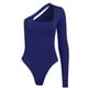 thumbnail image 2 of Body para mujer traje de una pieza para mujer color puro manga larga punto acanalado irregular para mujer para viajes ANGGREK Otros, 2 of 6