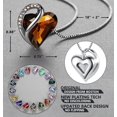 thumbnail image 3 of Leafael Necklaces for Women, Infinity Love Heart Pendant Dark Topaz Brown Healing Crystal for Stress Relief, Jewelry Gifts for Wife, Silver Plated 18 + 2 inch Chain, Birthday Gift for Mom Girls Her, 3 of 6