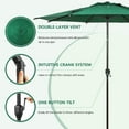 thumbnail image 4 of Abba Patio 11ft Outdoor Patio Umbrella w/ Push Button Tilt and Crank, 8 Ribs, Dark Green, 4 of 9
