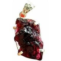 AAA Natural 92.60 Ct Red Painite Rough Burmese 925 Solid Silver Pendant Gemstone