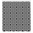 thumbnail image 3 of Ambesonne Abstract Shower Curtain, Retro Monotone Drop Rounds, 69"Wx84"L, Charcoal Grey and White, 3 of 3