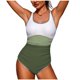 thumbnail image 1 of Traje de baño de una pieza para mujer, conjuntos de bikini para mujer, traje de baño de una pieza de cintura alta con mangas abullonadas para mujer, conjuntos de bikini negros, traje de baño con abert, 1 of 6