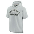 thumbnail image 2 of Unisex Fanatics Gray Cincinnati Bengals Elements Super Soft Fleece Short Sleeve Pullover Hoodie, 2 of 3