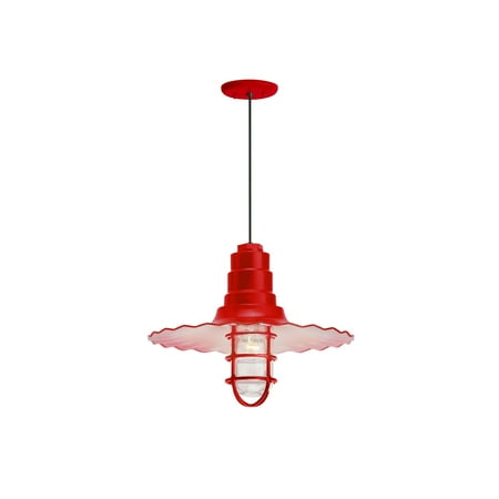 Troy Rlm Lighting Radial Wave Red Wire Guard Pendant 18 Inch