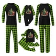 thumbnail image 5 of Mifsaly Family Christmas Pajamas Matching Sets 2025 Xmas Tree Santa Print Pjs 2 Piece Long Sleeve Pullover Sleepwear & Plaid Wide Leg Sleep Pants with Pockets Holiday Festival Loose Homewear, 5 of 5