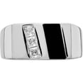 thumbnail image 5 of Sterling Silver Rhodium-Plated Men's Cz And Onyx Ring (Size 11) Made In China qr2461-11, 5 of 5
