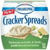 Kraft Philadelphia: Spreadable Cheese Parmesan W/Garlic & Herbs Cracker Spreads, 6.5 oz