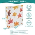 thumbnail image 3 of FORMRS 3 Ring Binder 1.5 inch with Pockets Set of 2 Clip Board 200 Sheets Capacity, White Autumn Leaves, 3 of 8