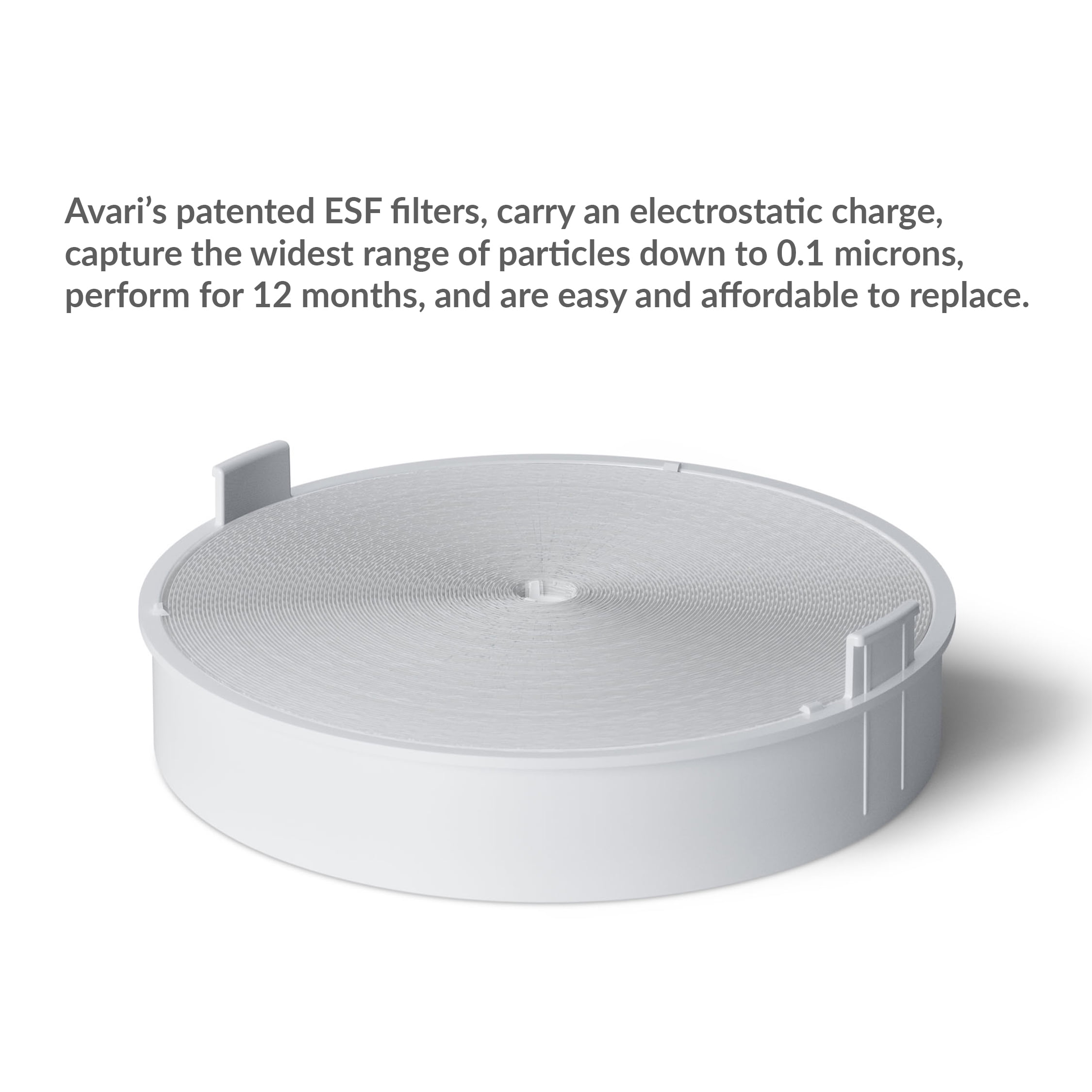 AVARI 500 Orange-ESF Patented Electrostatic Air Purifier for Allergies, Smoke, Pollen, Pet Dander, Ultra-fine Dust, Dust Mites, VOCs, Viruses, and Bacteria.