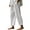White, variant on BILIKEYU 2025 Women's Casual Spring/Summer Button-Down Japanese-Style Loose-Fit Trousers, Elastic Loose-Fit Trousers, Lightweight Summer Trousers, Women's Linen Trousers.