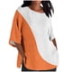 thumbnail image 1 of Camiseta Suelta de Impresión Del Día de la Independencia de Manga 3/4 Recortada Casual, Blusas para Mujeres Casual, 1 of 4