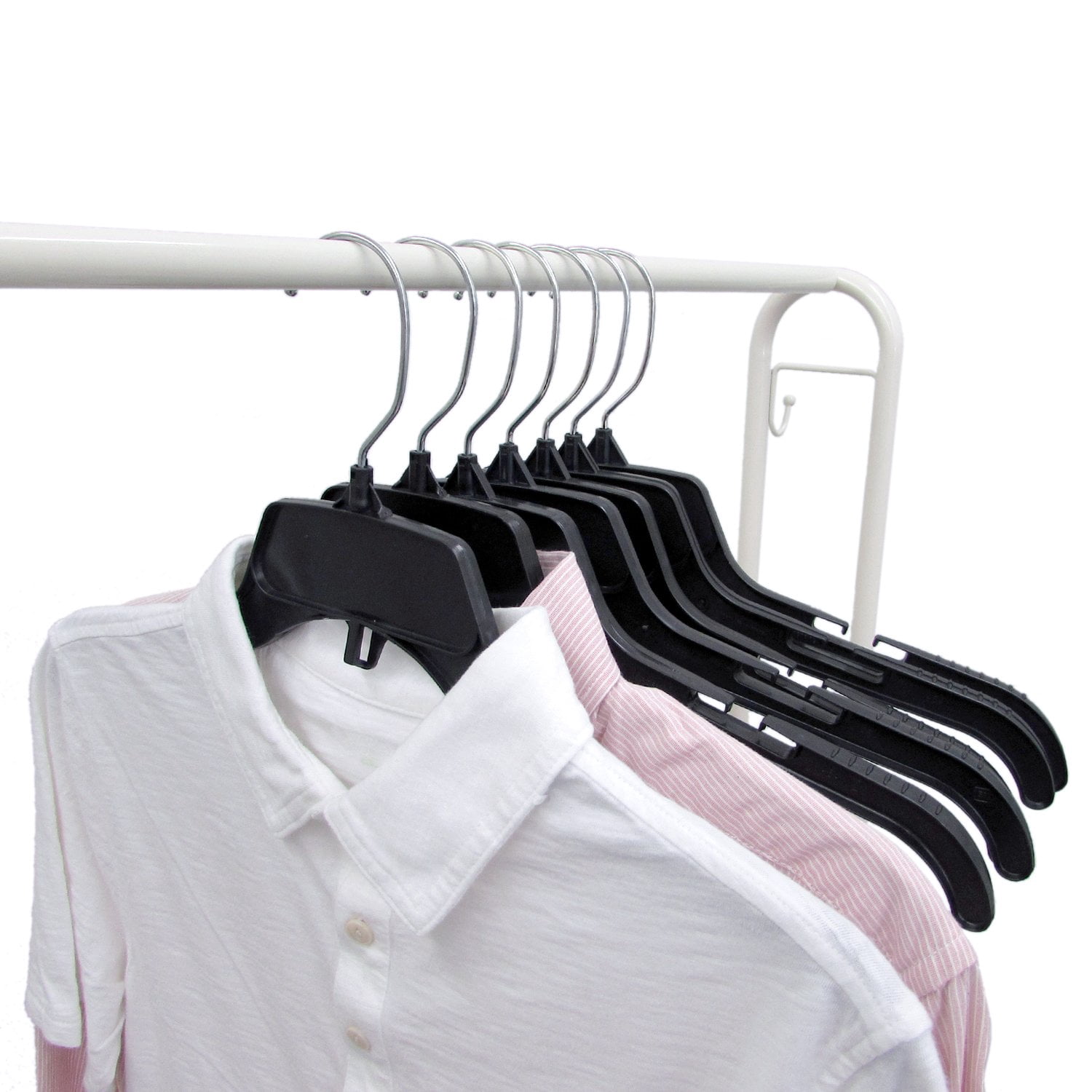 Hanger Central 10 Pack Black Plastic Shirt Hangers 12 inch