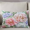 thumbnail image 3 of Pink Hydrangea Blossom Throw Pillow Cover 20 x 36 Inch Decorative Pillow Cover Spring Rustic Floral Lumbar Pillowcase Seasonal Rectangle Cushion Case for Couch Sofa Bed Living Room, 3 of 7