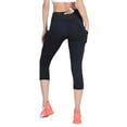 thumbnail image 3 of Women's High Waist Pocket Activewear Leggings, Black, Capri, XS, 3 of 5
