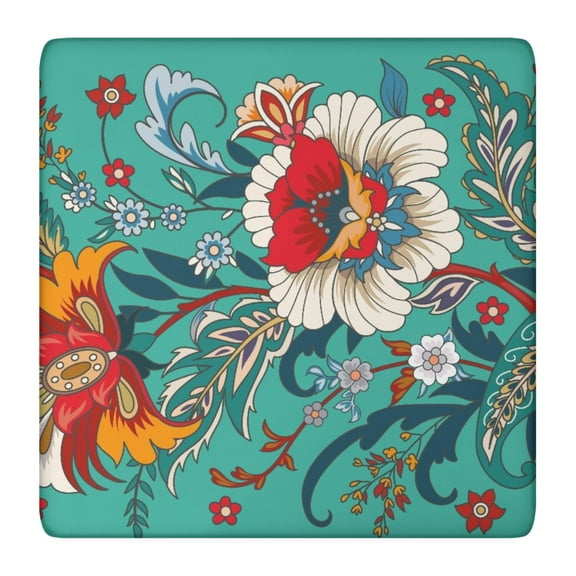 Tribal Bohemian Elastic Table Cover - Vibrant Snug Fit Square Cloth for Picnic & Camping