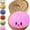 Pink, variant on Glitter Dumpling Squishy with Box, Glitter Squishy Dumplings Squeeze for Stress Relief