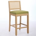 thumbnail image 5 of MIKIBAMA Counter Height Bar Stools Set of 4, Rattan Back, Linen Seat, 5 of 11
