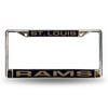 St Louis NFL Rams Chrome Metal Laser Cut License Plate Frame