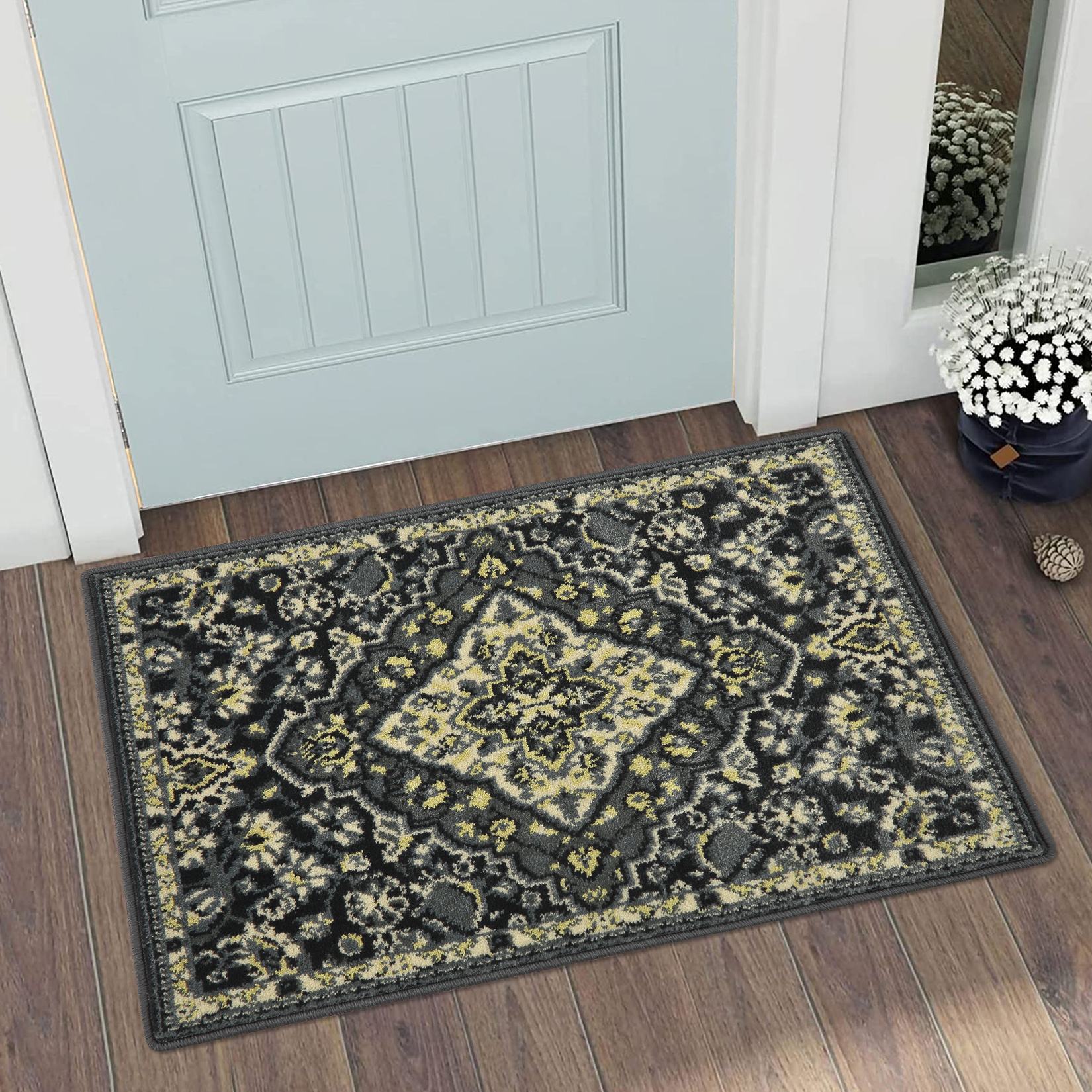 ZACOO Area Rug Small Entryway Doormat Vintage Area Rug 2 x 3 Feet