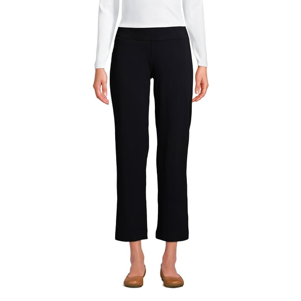 Lands' End Women's Petite Starfish Mid Rise Elastic Waist Pull On Crop