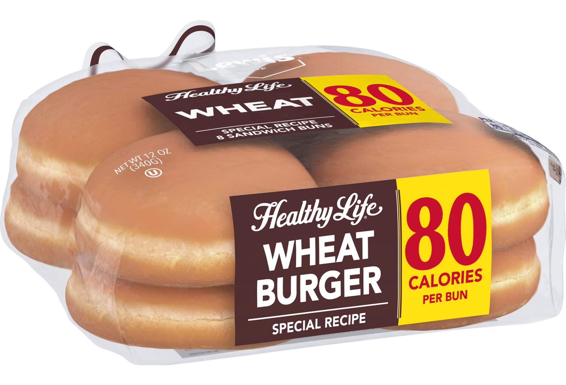 Lewis Bake Shop Healthy Life Wheat Sandwich Buns, 8 Count, 12 oz