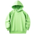 thumbnail image 3 of Lenpel Hoodies for Girls Boys Toddler Baby Casual Long Sleeve Hooded Sweatshirts Pullover Sweatshirt Tops with Pockets(Mint Green,1-2 Years), 3 of 3