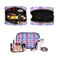 thumbnail image 5 of 3-Piece Travel Toiletry Bag Set, Hanging Wash Bag with Makeup Bag & Brush Case,Waterproof Cosmetic Organizer for Travel, Gym & Home Pink and Blue Bows, 5 of 10