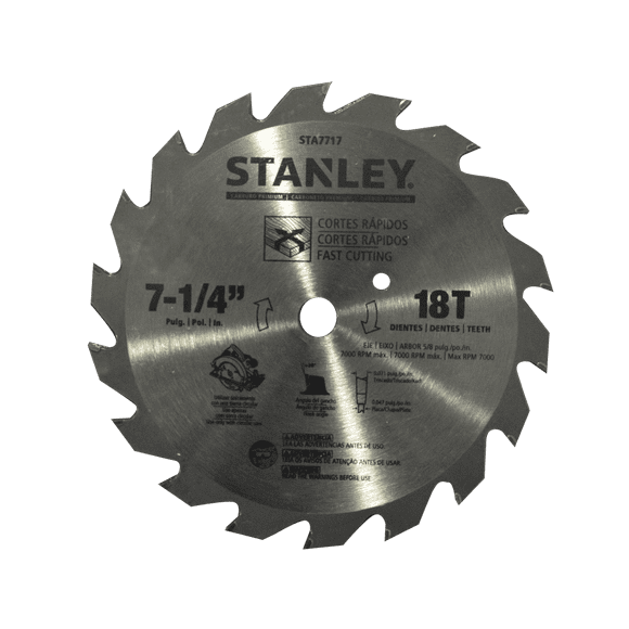 Disco Sierra 18T 7,000 Rpm STA7717 7-1/4 plg