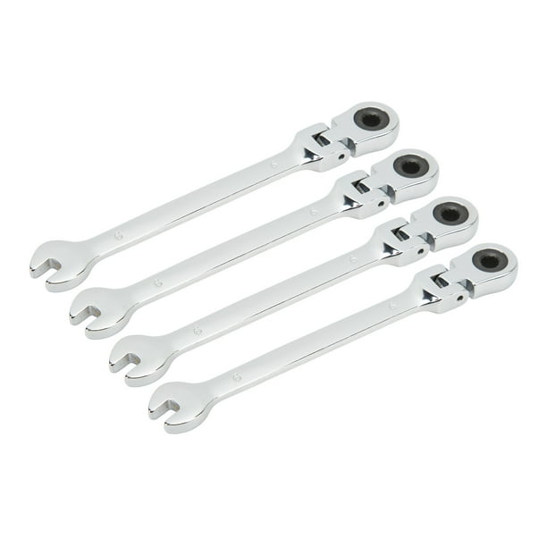 Ratcheting Wrench Set,4 Pcs Metric Swivel Flexible Ratchet Wrench ...