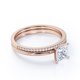 thumbnail image 3 of JeenMata Anillo de Bodas Asequible de Moissanita de Corte Princesa de 1,75 Quilates Engastado en Oro Rosa de 18 K sobre Plata para Mujer, 3 of 6