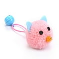 thumbnail image 2 of Flmtop Tête de Souris en Peluche Colorée avec Corde Cloche Jouet Interactif pour Chat Rose, 2 of 9